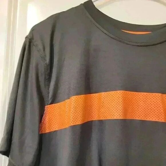FourCast Men’s Short Sleeve Grey Orange Stripe T-Shirt NEW - Picture 4 of 5